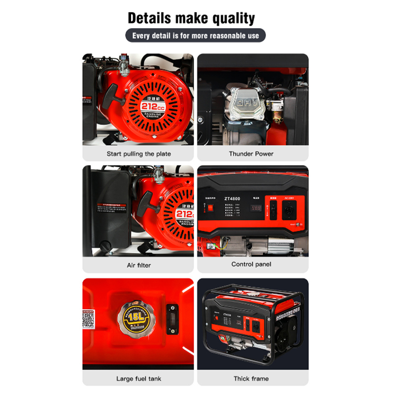 Gasoline Generator Set Outdoor 220V/380V Dual Voltage 3-8kw Generator Set Manufacturer Customized OEM